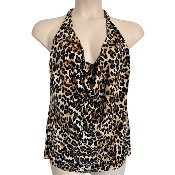 Magic suit Tankini Animal Print Size 10 Halter Swim top NWT Magicsuit Underwire - Picture 3 of 10